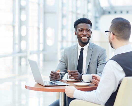 two people at an interview