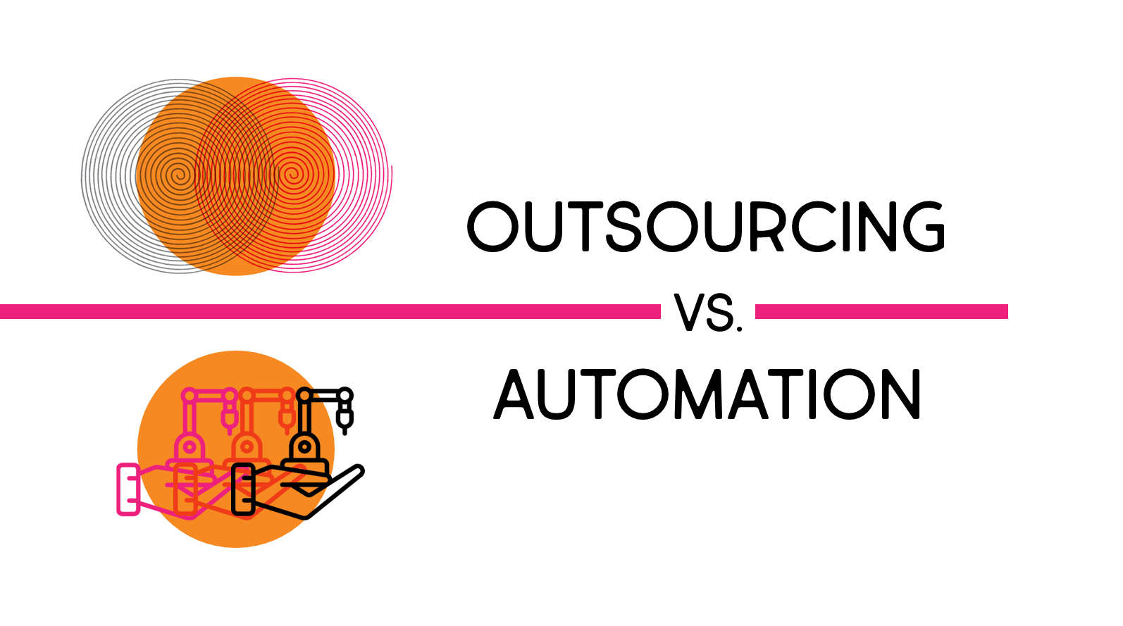 outsourcing vs automation mailchimp artwork for LinkedIn